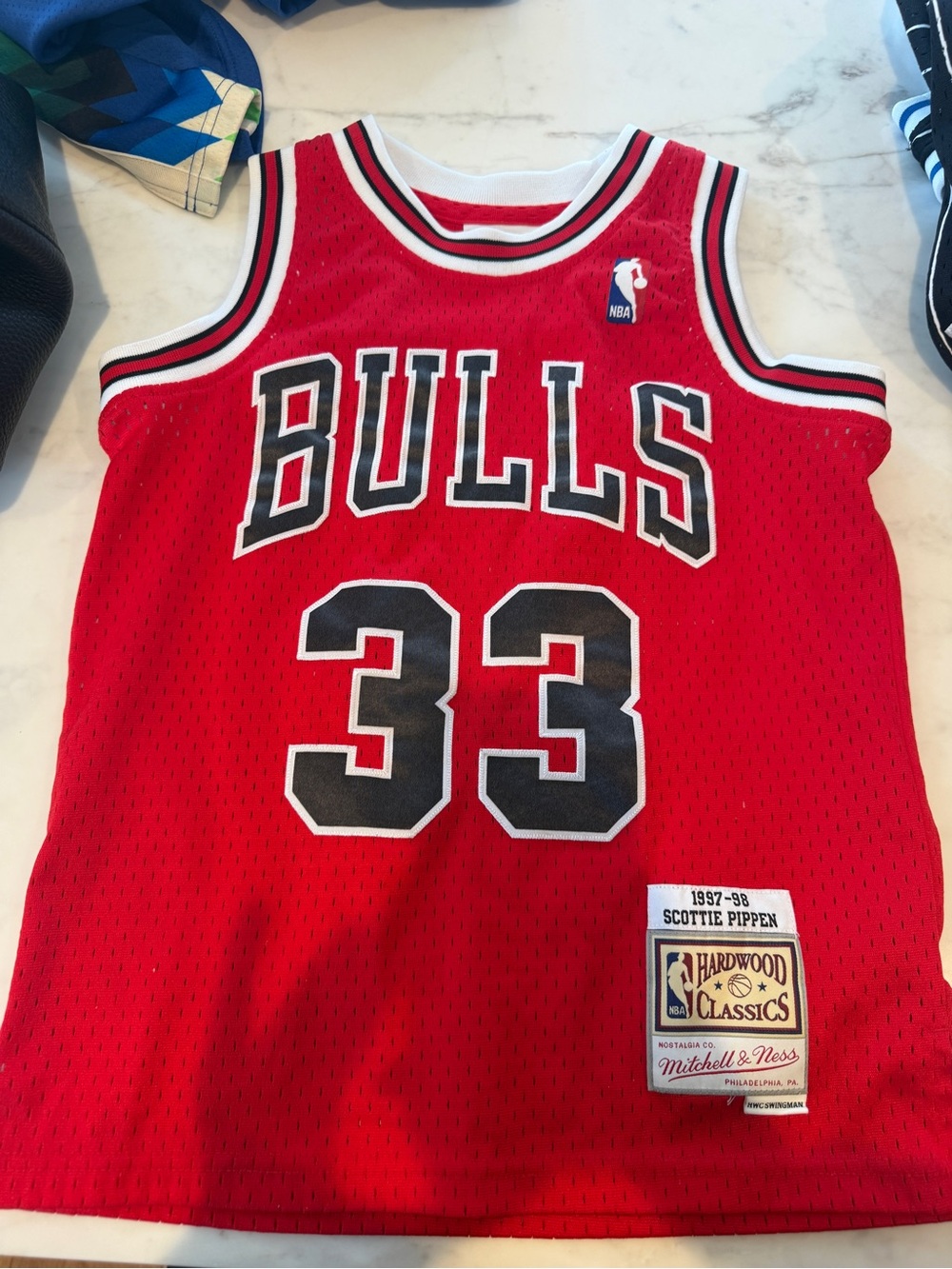 Scottie Pippen Chicago Bulls Red #33 Hardwood Classics Jersey